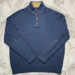 GH Bass & Co Waffle Knit Pullover Sweater XL Blue